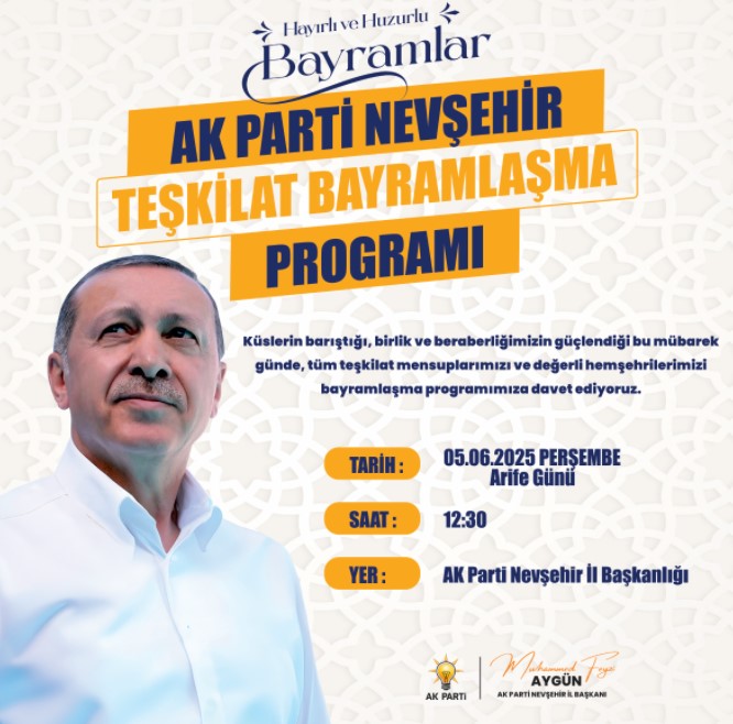 Ak Parti Nevşehir Teşkilat Bayramlaşma programı