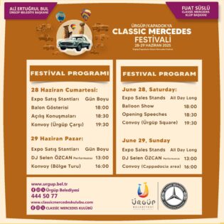 Ürgüp’te Klasiklerle Nostalji Rüzgârı Esecek: Classic Mercedes Festivali Başlıyor