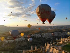 Başkanlar, Kapadokya’nın simgesi olan balona binemeden gitti.