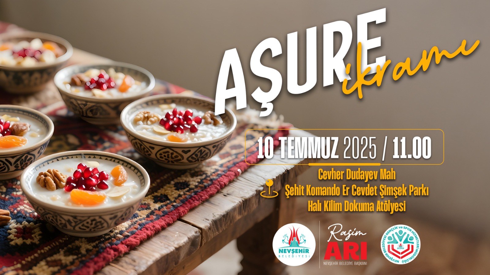 Nevşehir Belediyesi Kursiyerlerimiz Aşure İkram Edecek