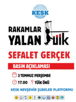 ASIN AÇIKLAMASINA DAVET “Rakamlar Yalan, Yoksulluk Gerçek – İnsanca Yaşamaya Yetecek Bir Ücret İstiyoruz!”