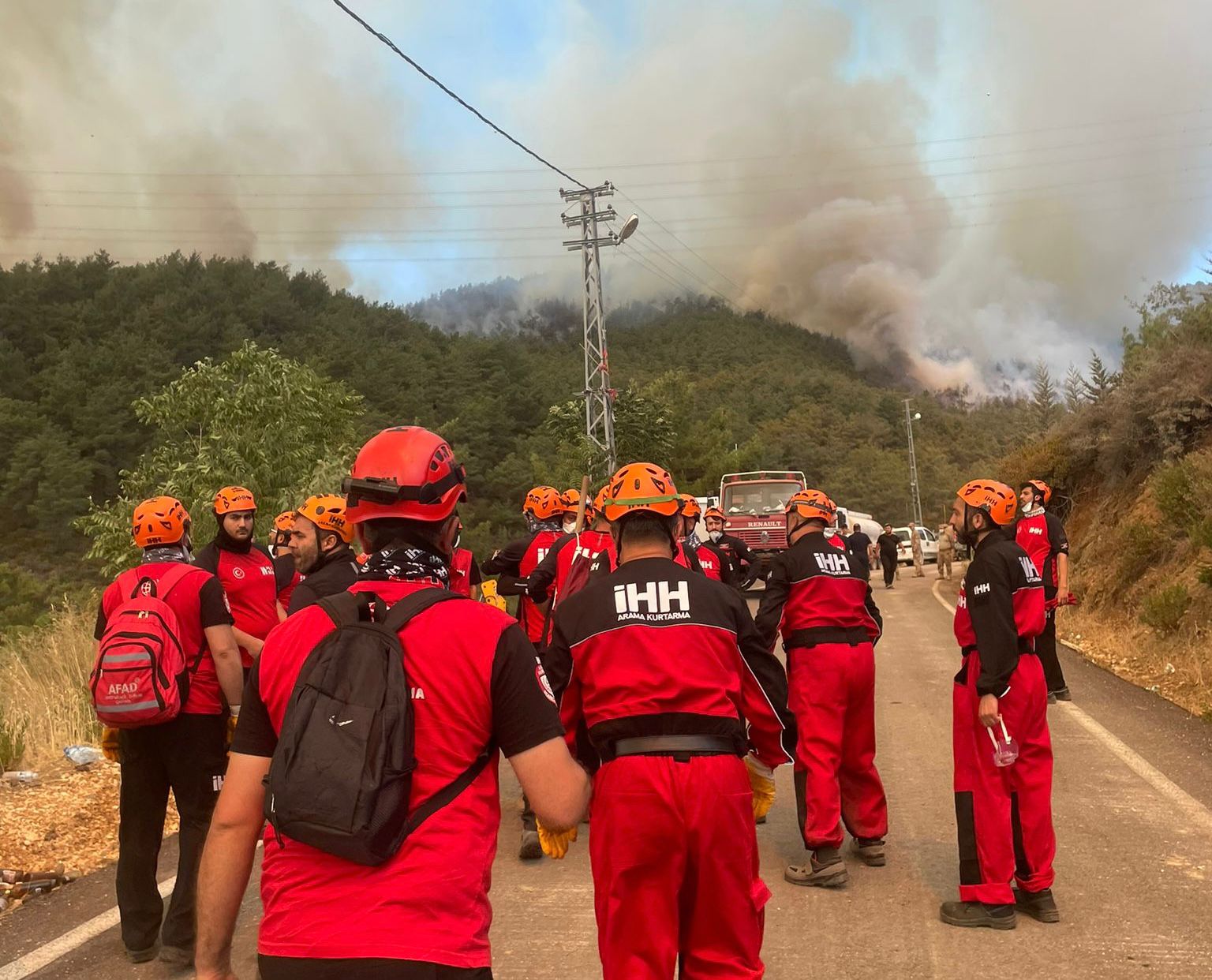 İHH Nevşehir ekipleri yangınlarla mücadele ediyor