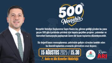 Nevşehir Belediyesi Gönül Sofrası, Hizmetlerle Dolu 500 Gün (Basın Toplantısı) ve Mukaddes Emanetler (Kabe Örtüleri) Sergisi için siz kıymetli basın mensuplarımızı aramızda görmekten mutluluk ve onur duyacağız. 