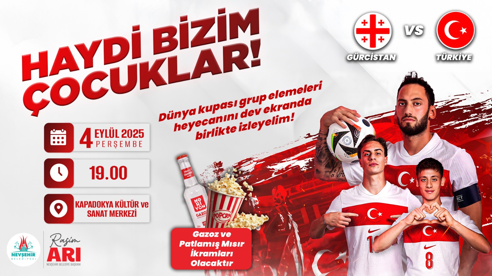 İlk Maç Dev Ekranda, Kalbimiz Milli Takımla