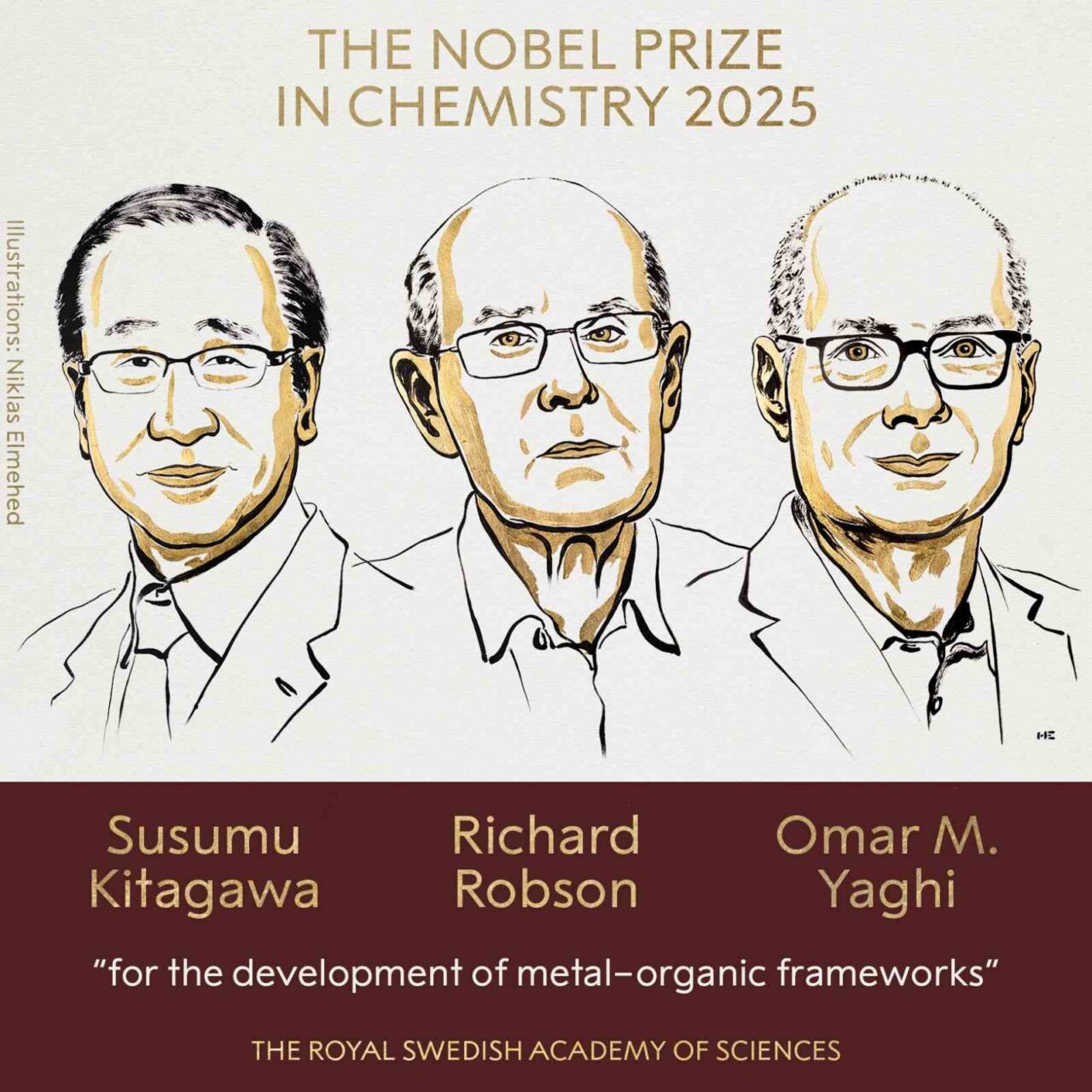 2025 Nobel Kimya Ödülü’nün sahipleri belli oldu