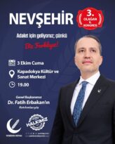DR. FATİH ERBAKAN’ın NEVŞEHİR PROGRAMI 03 EKİM 2025