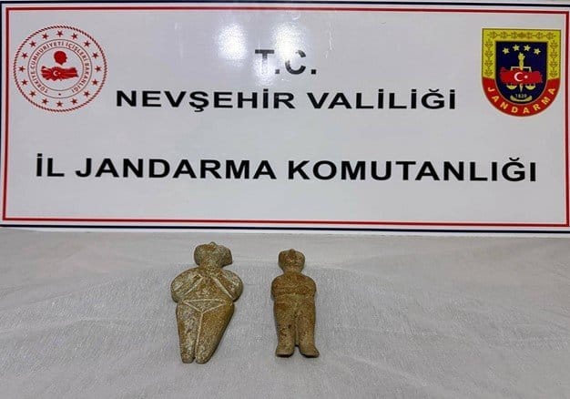 Derinkuyu’da Tarihi Eser Kaçakçılığı Operasyonu: 2 Heykel Ele Geçirildi