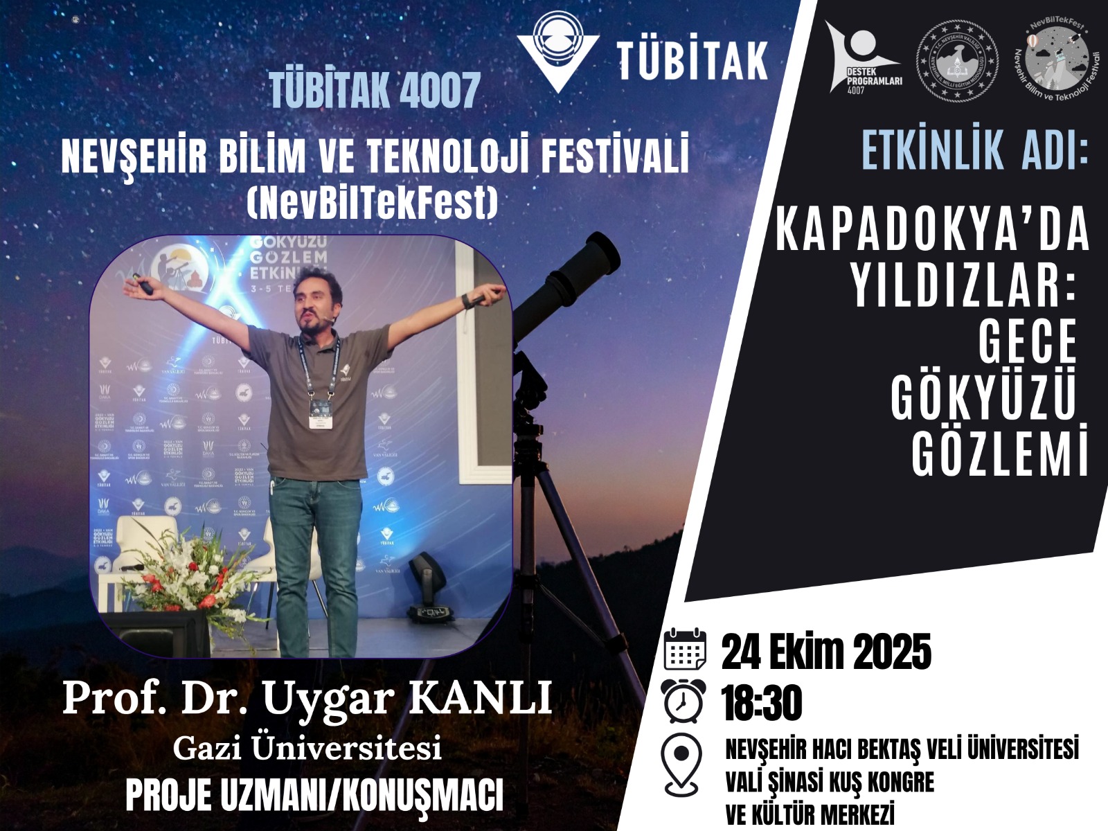 NevBilTekFest Gece Gözlem Etkinliği Tarihi Güncellendi