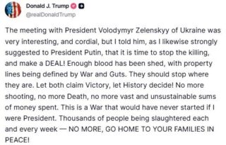 Trump’tan Zelenskiy görüşmesi hakkında açıklama: “Ona bir anlaşma yapma zamanının geldiğini söyledim”