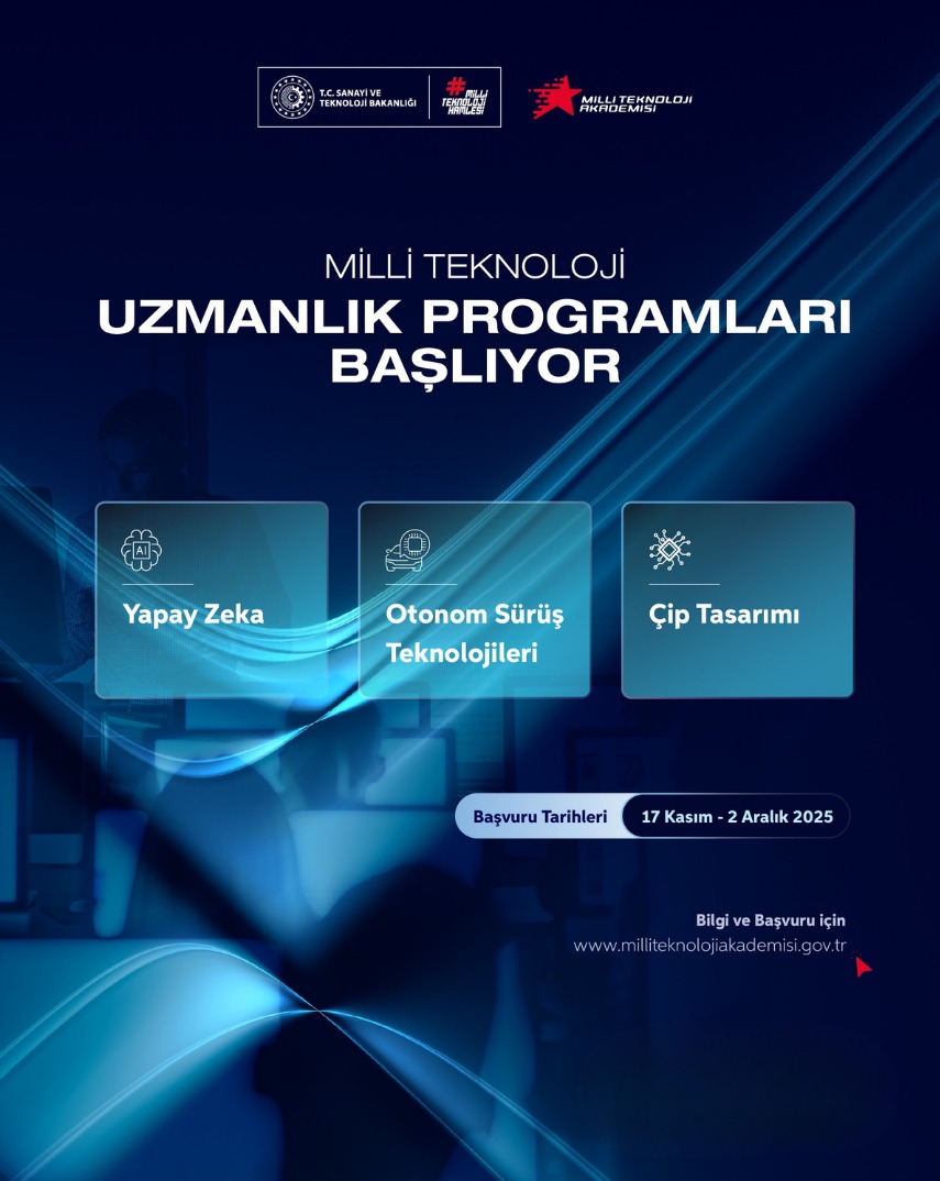 Milli Teknoloji Uzmanlık Programlarına 2 Aralık 2025 tarihine kadar başvuru yapılabilecek…