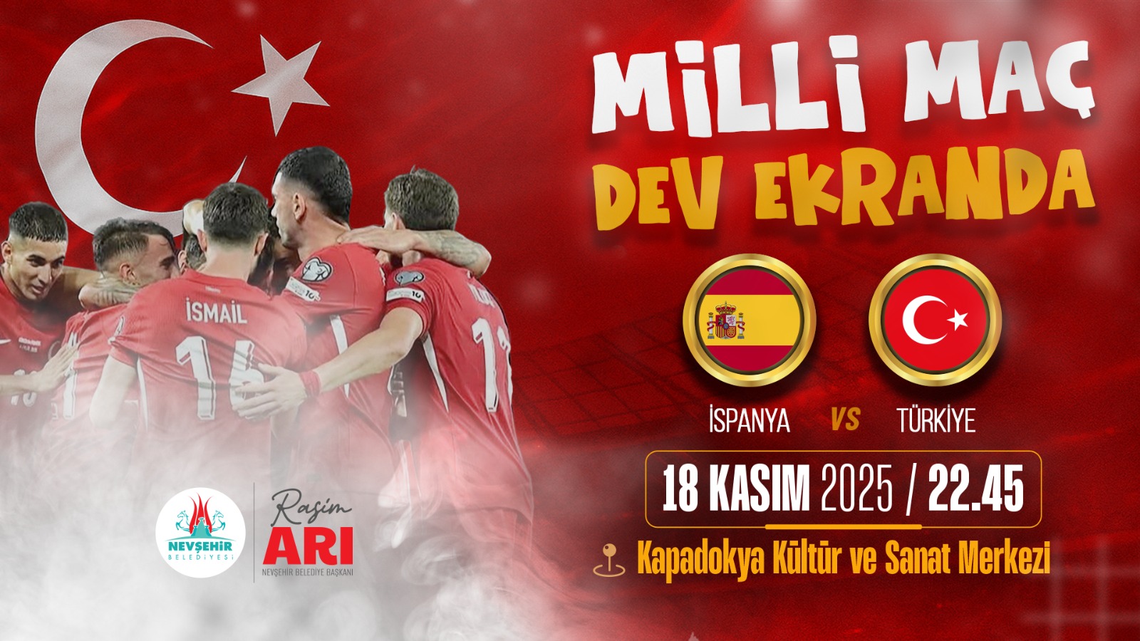 A Milli Takımımızın İki Maçını da Dev Ekranda Seyrediyoruz