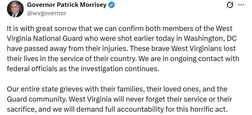 Beyaz Saray yakınlarında silahlı saldırıya uğrayan 2 Ulusal Muhafız personeli hayatını kaybetti