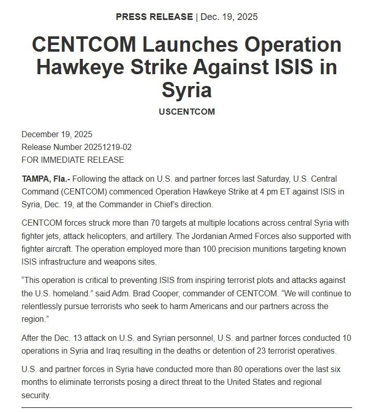 ABD ordusundan operasyon açıklaması: “70’ten fazla DEAŞ hedefi vuruldu”