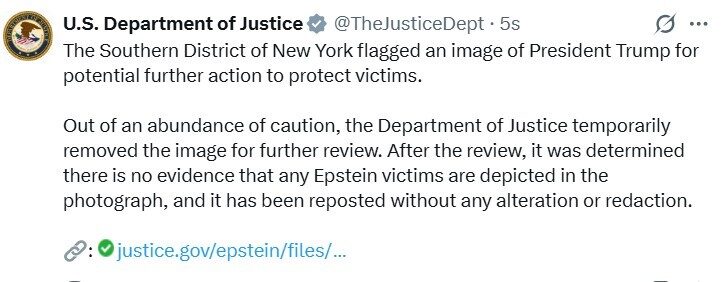 ABD’den Epstein dosyalarına sansür eleştirilerine yanıt: “Trump ile hiçbir ilgisi yok”