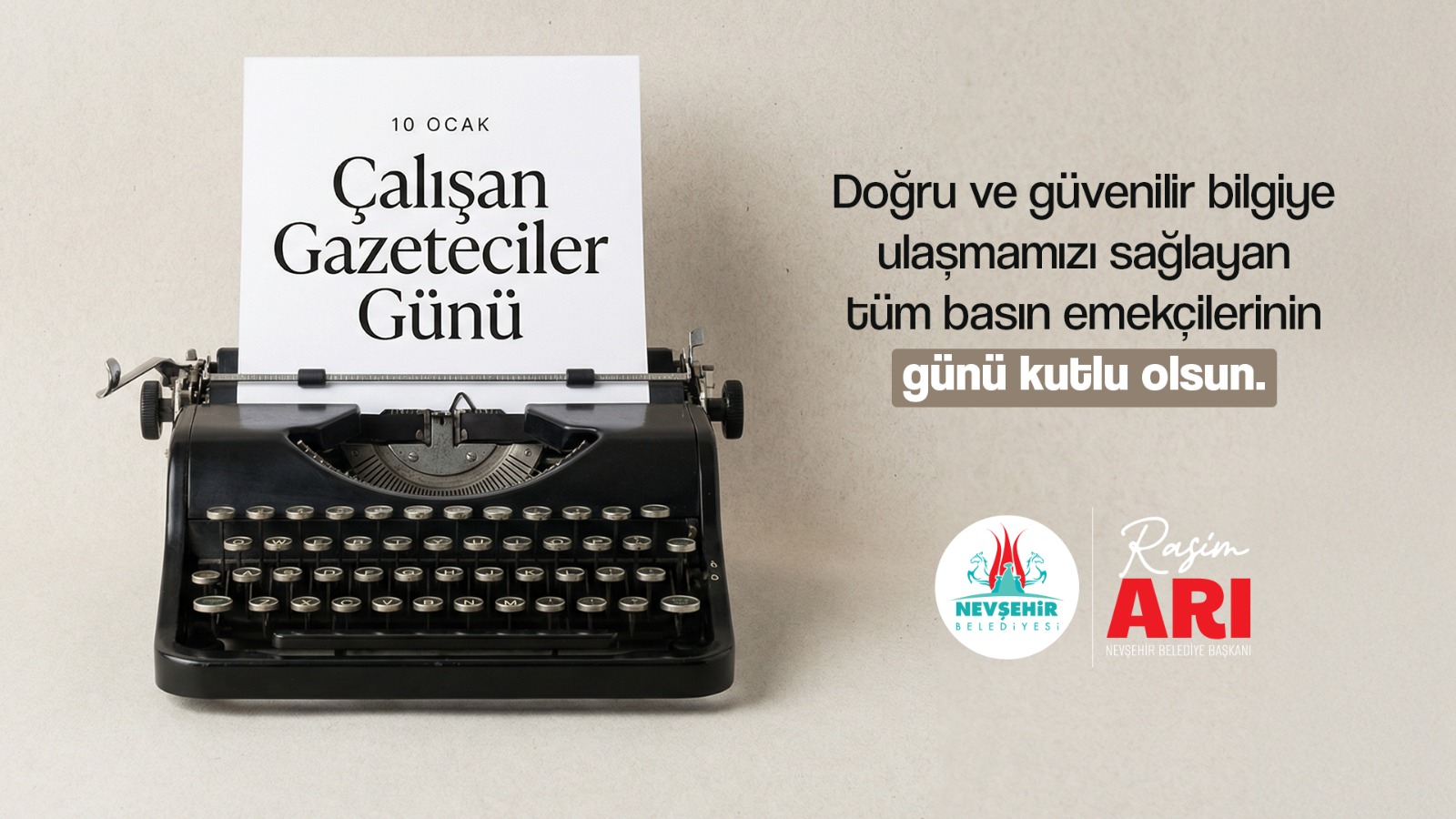 Belediye Başkanı Rasim Arı’dan Gazeteciler Günü Mesajı