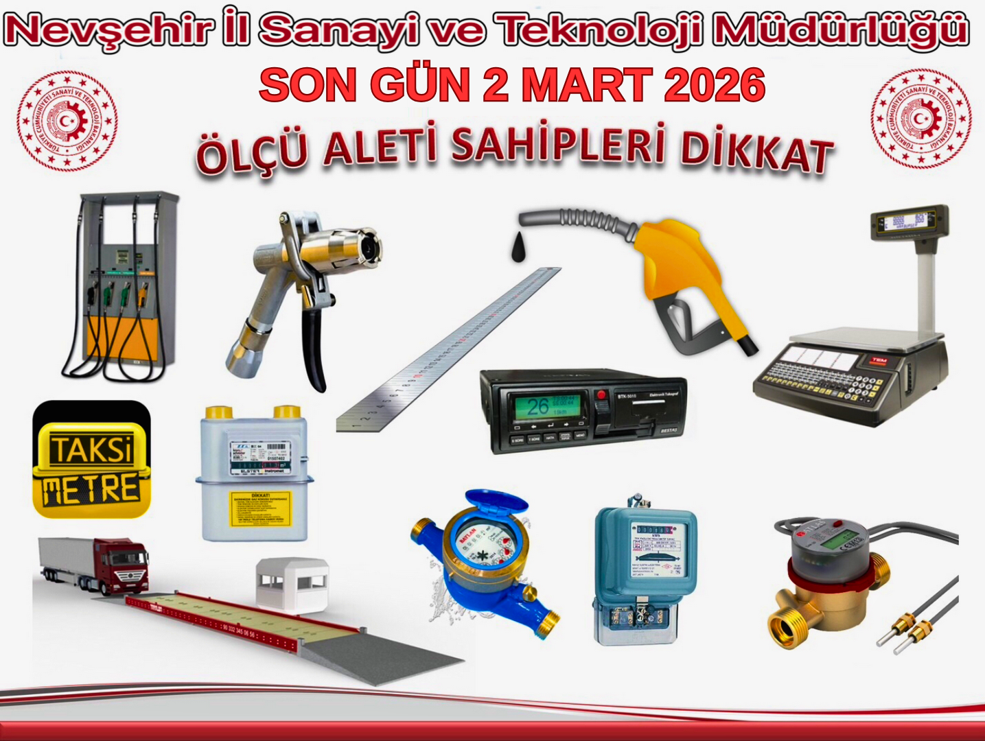 ÖLÇÜ VE ÖLÇÜ ALETLERİ PERİYODİK MUAYENE DUYURU METNİ