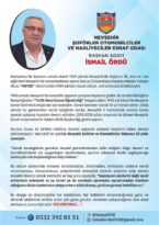 NEVŞEHİR ŞOFÖRLER ODASI ADAYI İSMAİL ÖRDÜ, 1 ŞUBAT GENEL KURUL ÖNCESİ BASIN TOPLANTISI DÜZENLEDİ