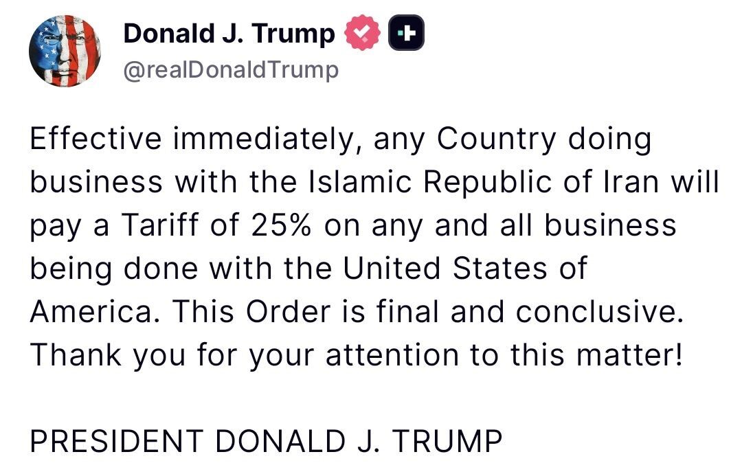 Trump’tan İran ile iş yapan ülkelere yaptırım kararı: “Yüzde 25 gümrük vergisi uygulanacak”