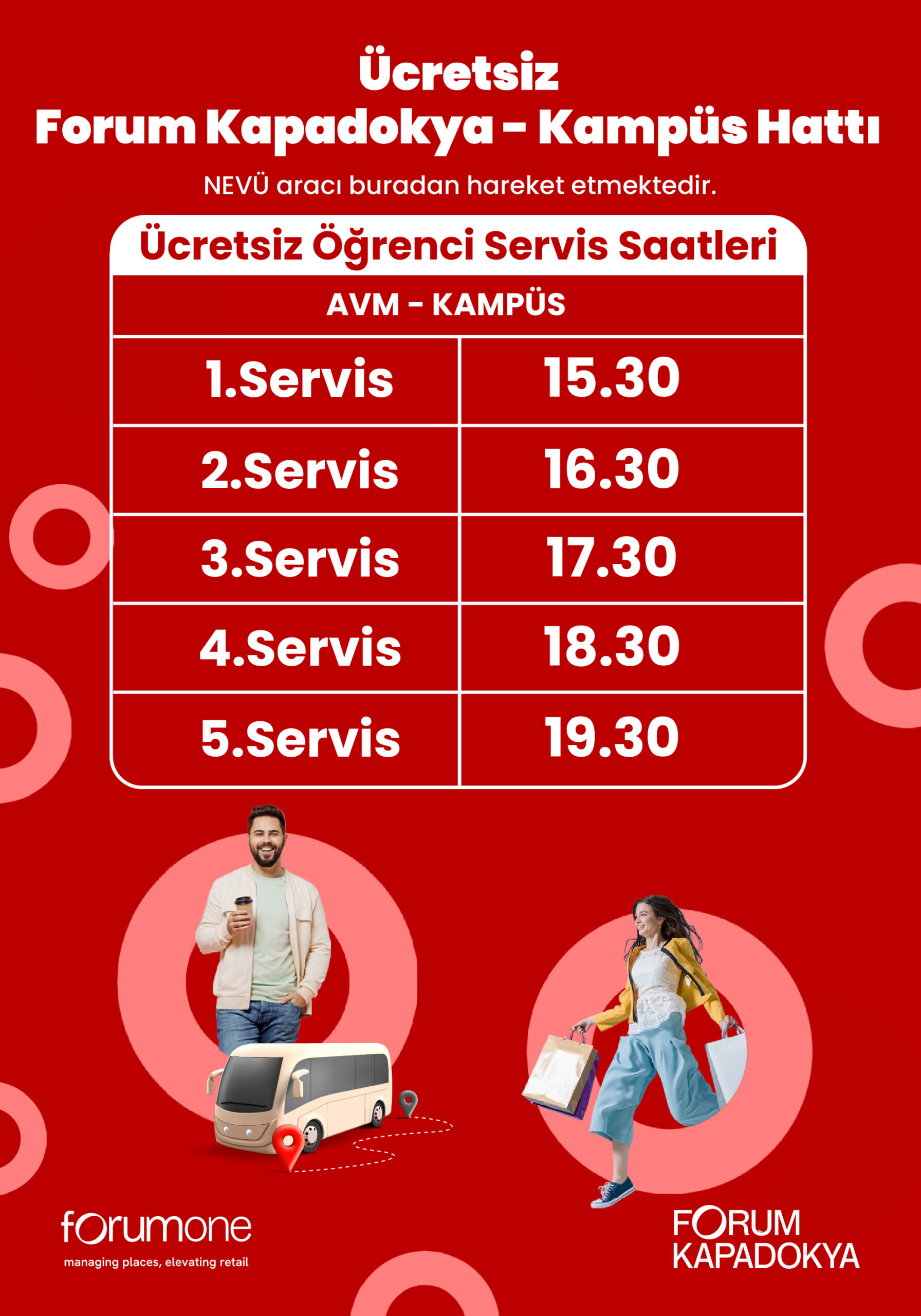 Forum Kapadokya’dan NEVÜ öğrencilerine ücretsiz servis hizmeti