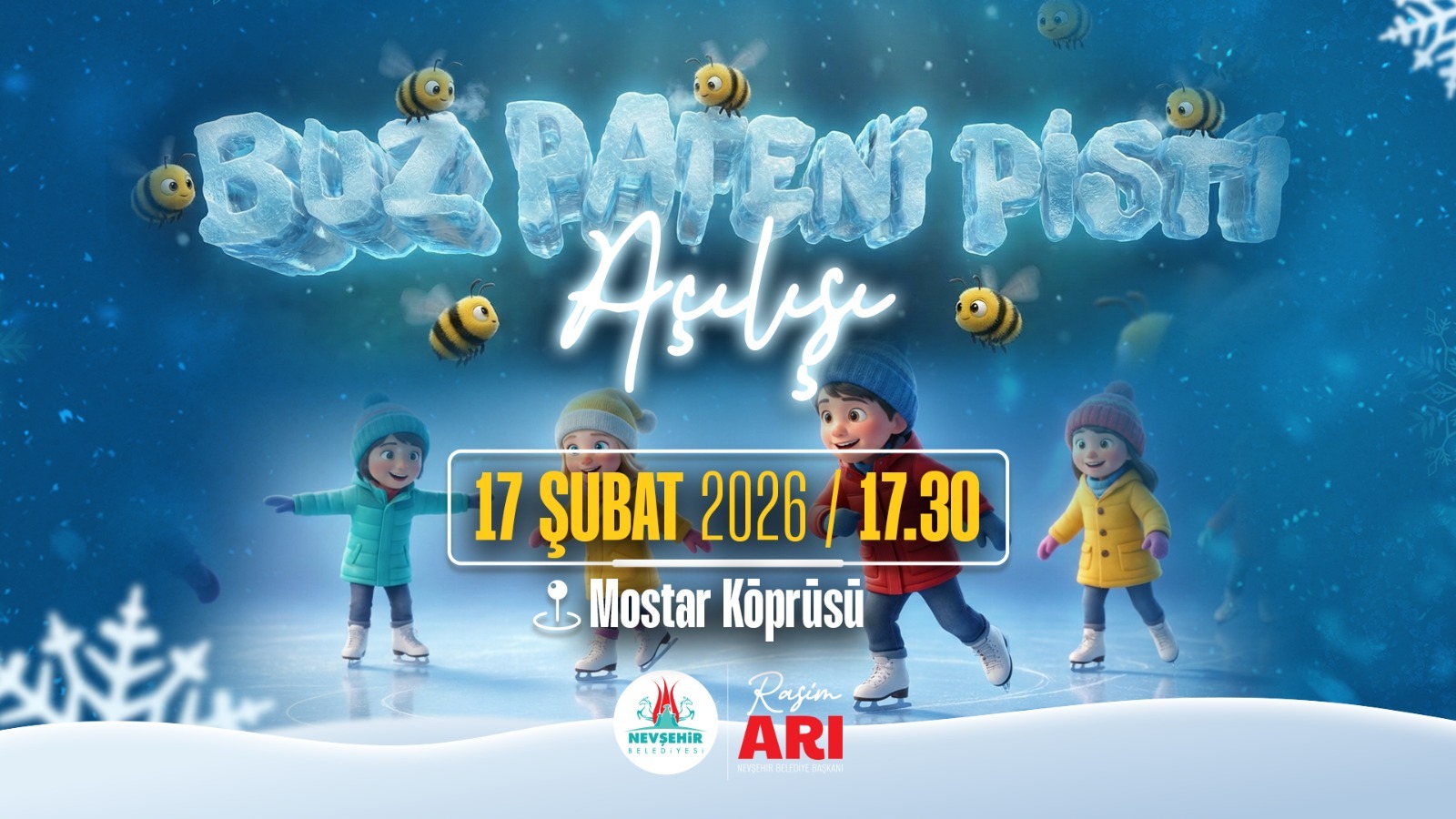 Nevşehir Belediyesi Buz Pateni Pisti Yarın Açılıyor