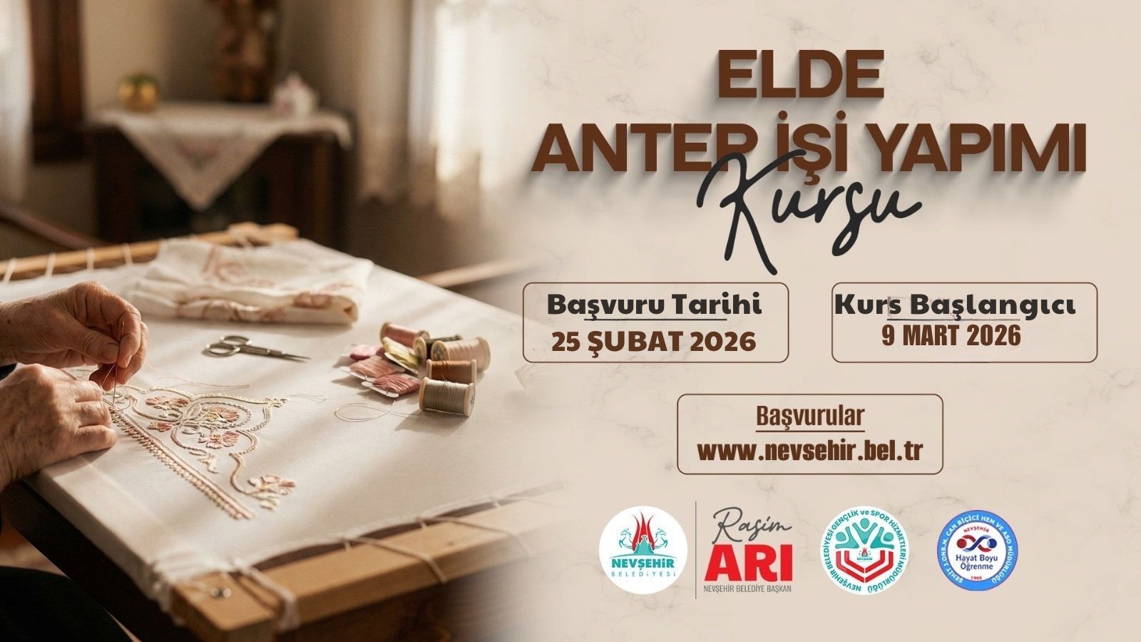 KAPEM’de “Elde Antep İşi Yapımı” Kursu Başlıyor