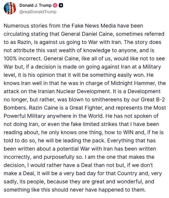ABD Başkanı Trump: “Anlaşmaya varamazsak, İran ve halkı için çok kötü bir gün olur”