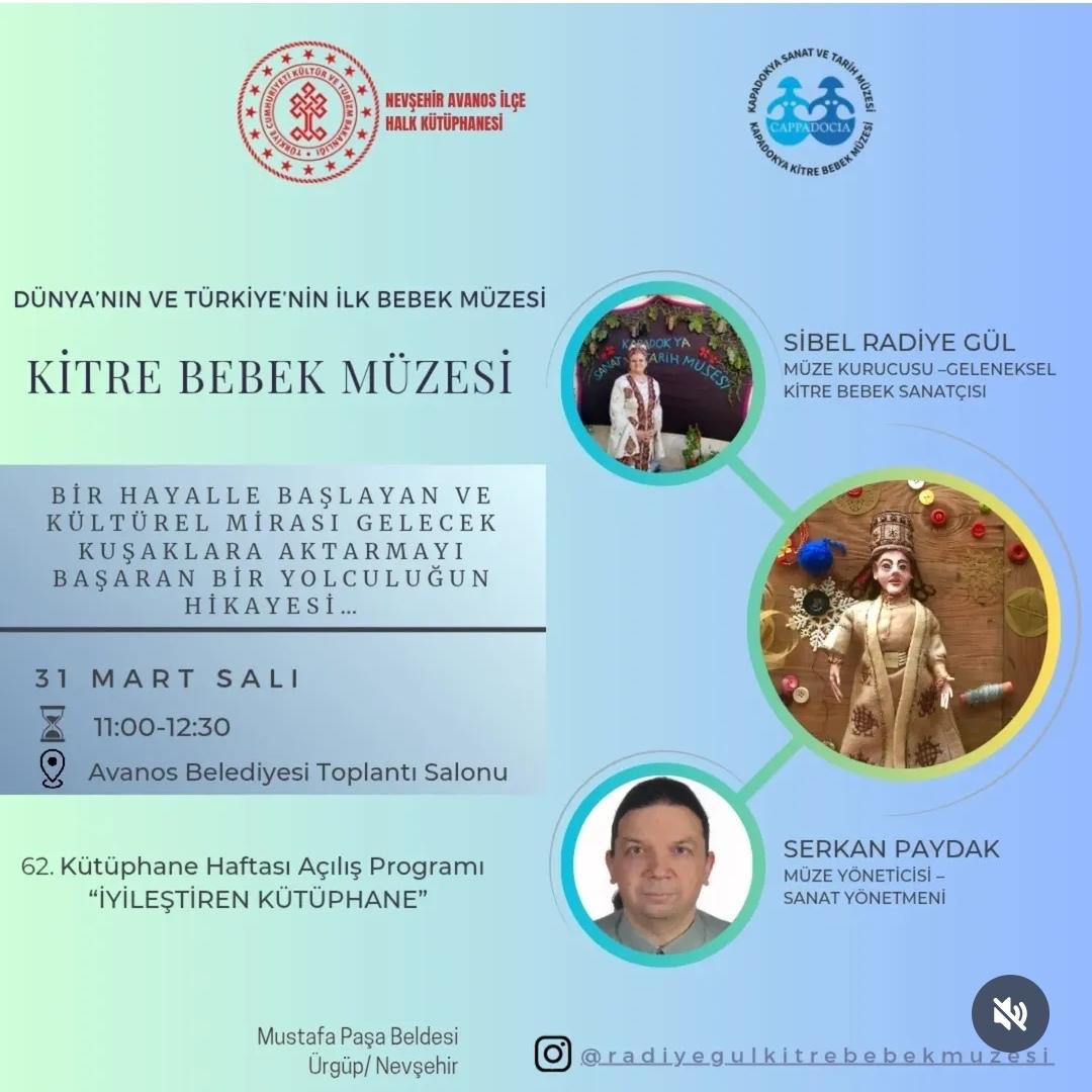 KİTRE BEBEK MÜZESİ, 62. KÜTÜPHANE HAFTASI’NDA AVANOS’TA!