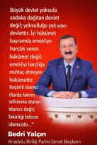 Bedri Yalçın: Gerçek Sosyal Devlet Yoksulluğu Ortadan Kaldıran Devlettir