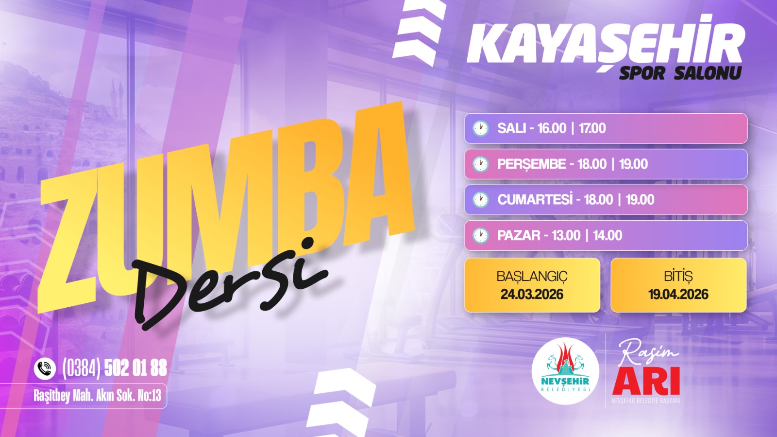 Nevşehir Kayaşehir’de Zumba Dönemi Başlıyor