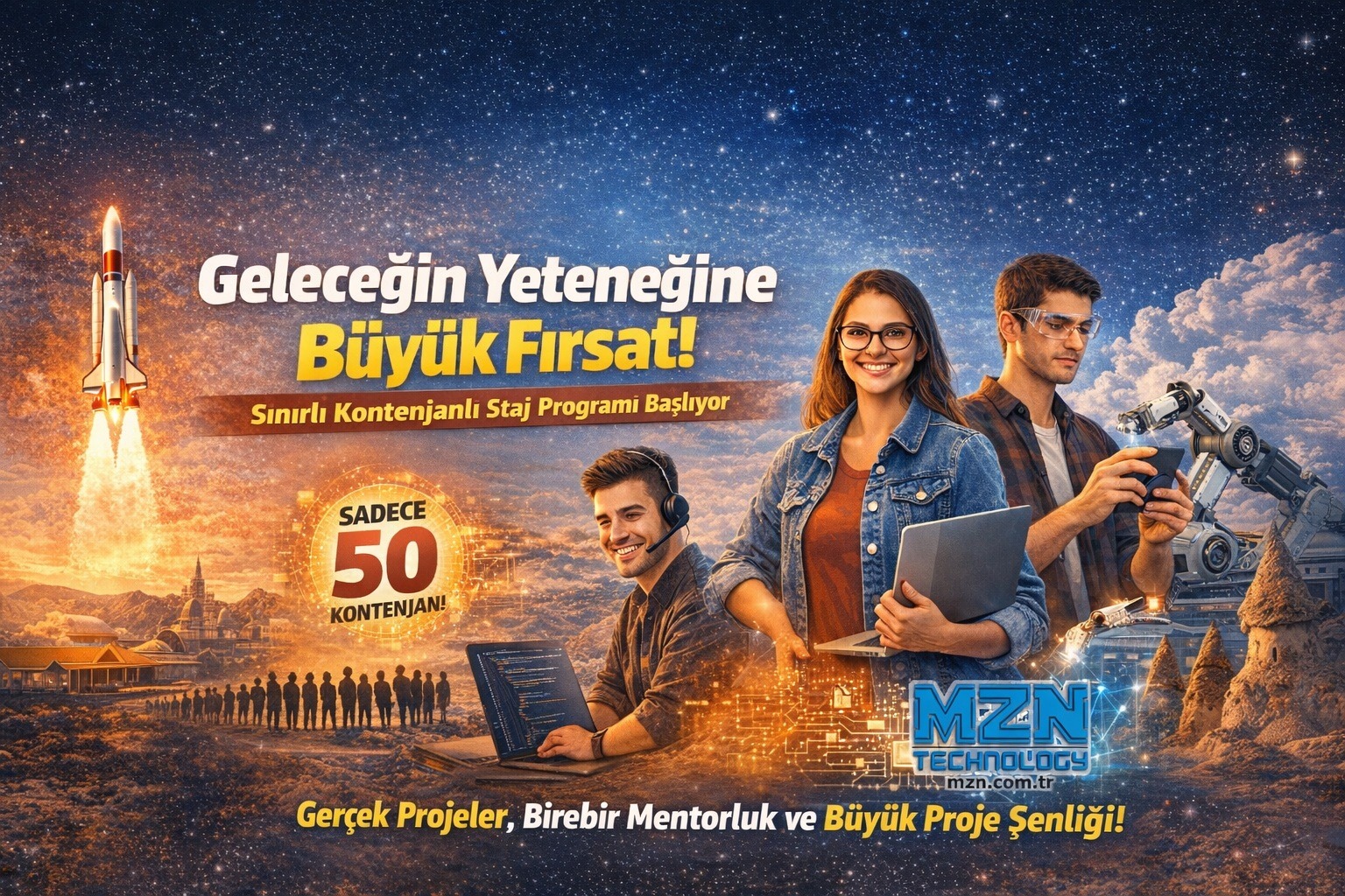 Mzn Teknoloji’den Geleceğin Yeteneklerine Büyük Fırsat: Sınırlı Kontenjanlı Staj Programı Duyurusu