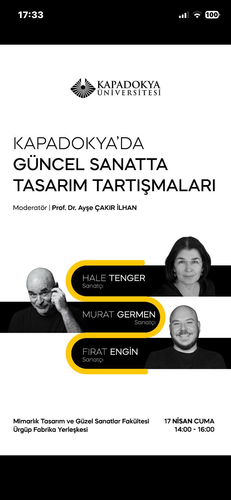 Kapadokya Üniversitesi’nde Güncel Sanatta Tasarım Tartışmaları