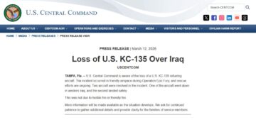 ABD ordusu, KC-135 tipi yakıt ikmal uçağının Irak’ta düştüğünü açıkladı
