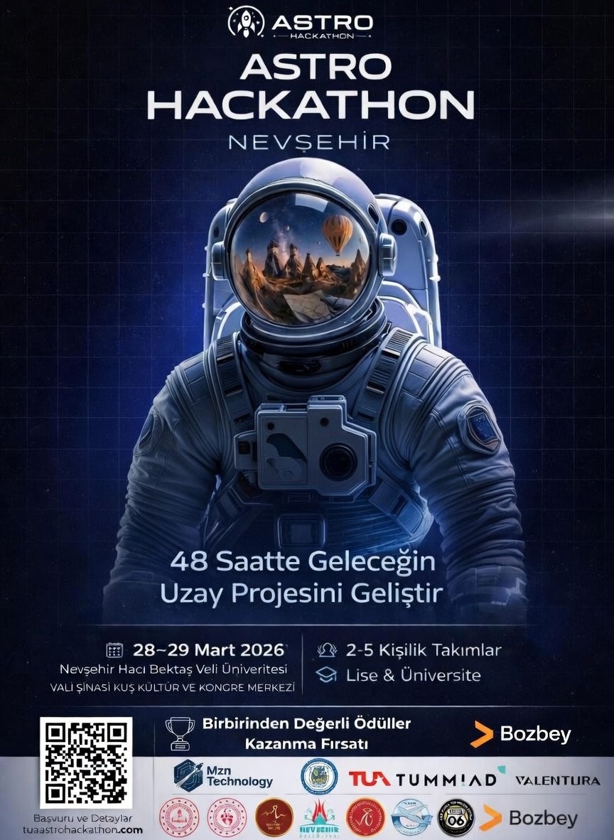 Sponsor olduğumuz Uzay temalı Astro Hackathon yarışması etkinliğine bekleriz