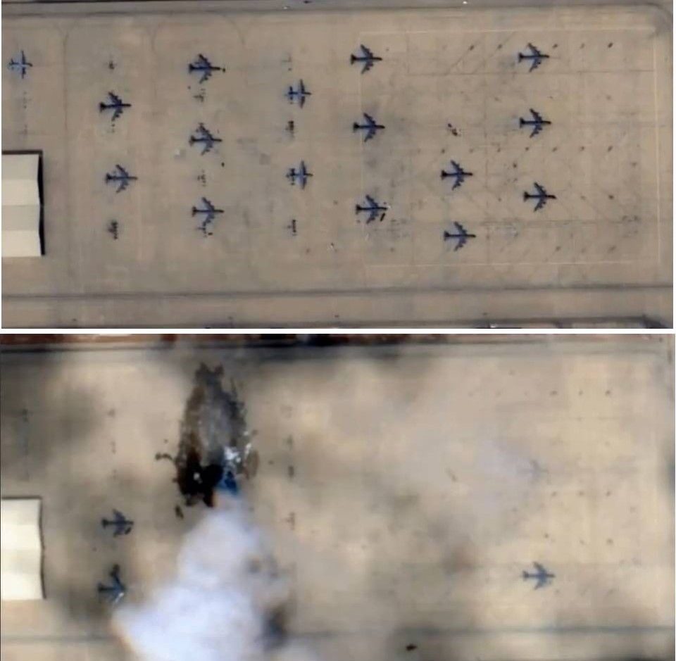 İran’ın Prens Sultan Üssü saldırısında vurulan E-3 Sentry’nin görüntüleri yayımlandı