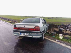 Siverek’te otomobil köprü duvarına çarptı: 5 yaralı