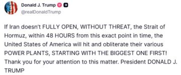 Trump, Hürmüz Boğazı’nı açması için İran’a 48 saat süre verdi