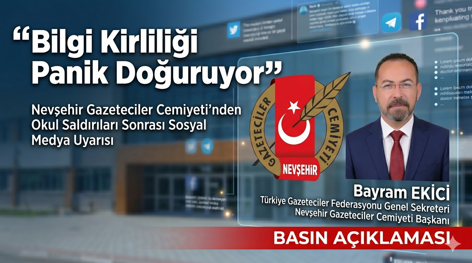 Başkan Ekici’den Kritik Uyarı: “Dezenformasyon, Saldırılar Kadar Tehlikeli”