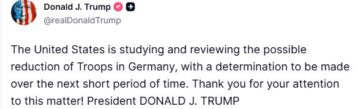ABD Başkanı Trump: “Almanya’daki askerlerimizin sayısını azaltmayı düşünüyoruz”