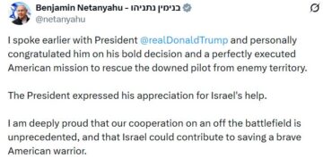 Netanyahu’dan Trump’a kurtarma operasyonu tebriği