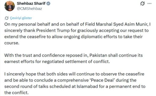 Pakistan Başbakanı Şerif’ten ABD Başkanı Trump’a ateşkes teşekkürü