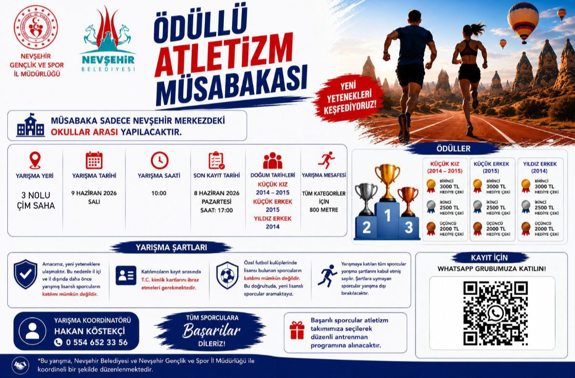 Genç Yetenekleri Keşfetmek İçin “Ödüllü Atletizm Müsabakası” Yapılaca