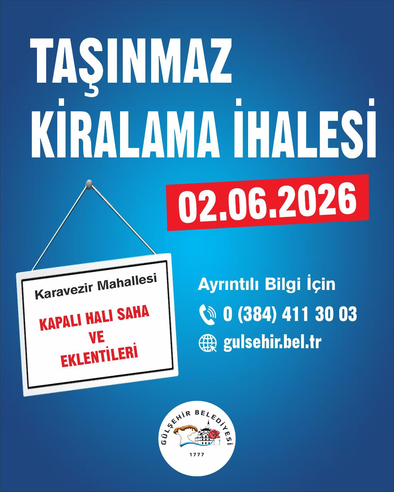 TAŞINMAZ KİRALAMA İHALESİ❗