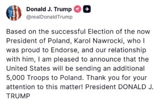 Trump: “Polonya’ya 5 bin ek asker göndereceğiz”