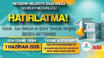 Nevşehir Belediyesi Vezneleri Saat 19.00’a Kadar Açık Olacak