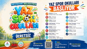 Nevşehir Belediyesi Yaz Spor Okulları İçin Kayıtlar Başlıyor