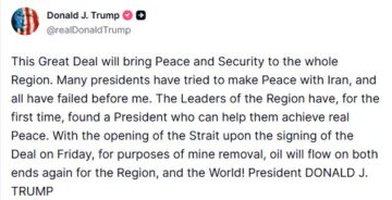 ABD Başkanı Trump: “İran anlaşması tüm bölgeye barış ve güvenlik getirecek”