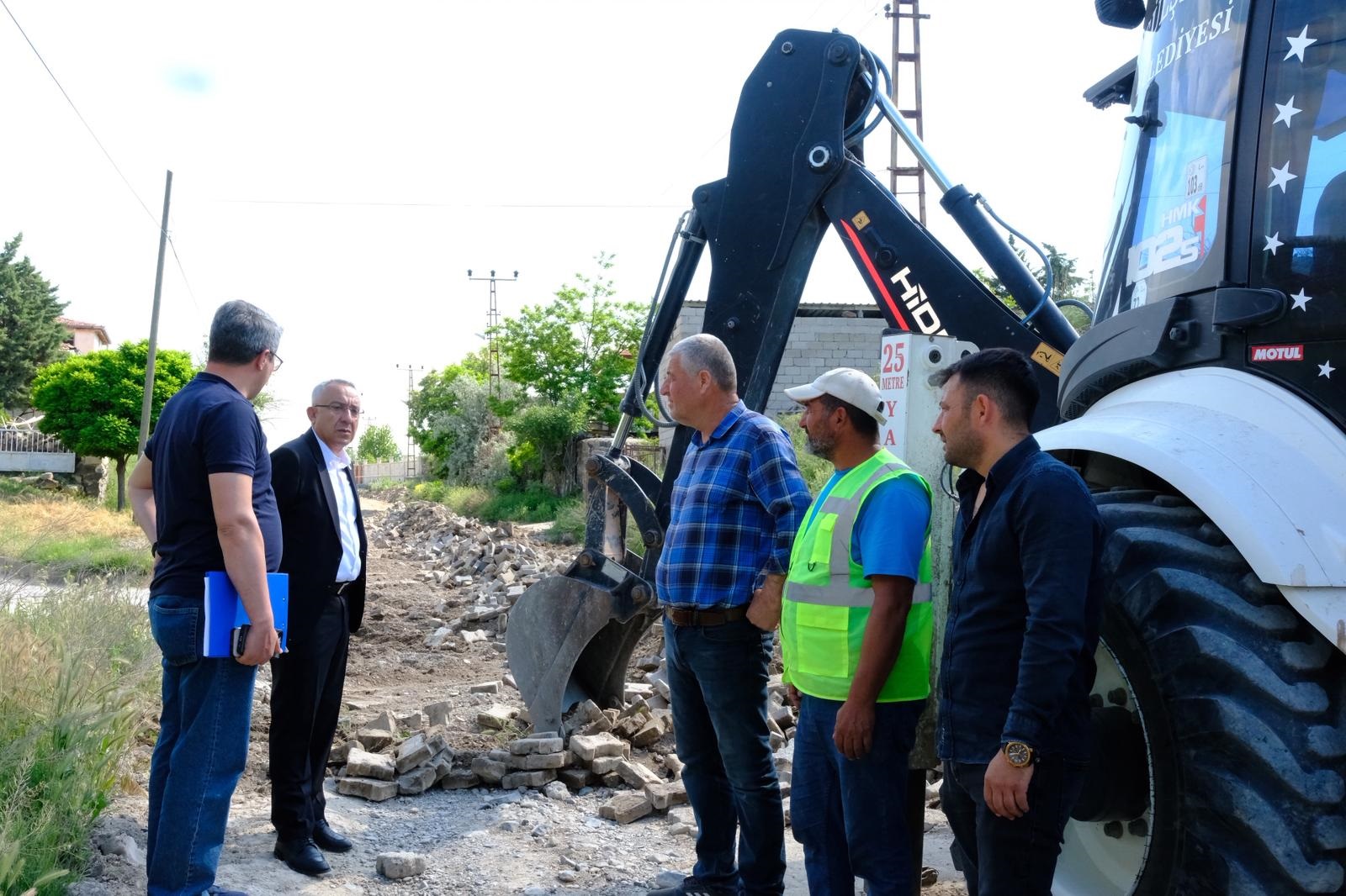 Başkan Erkan Çiftci Tuzköy’de Devam Eden Çalışmaları Yerinde İnceledi