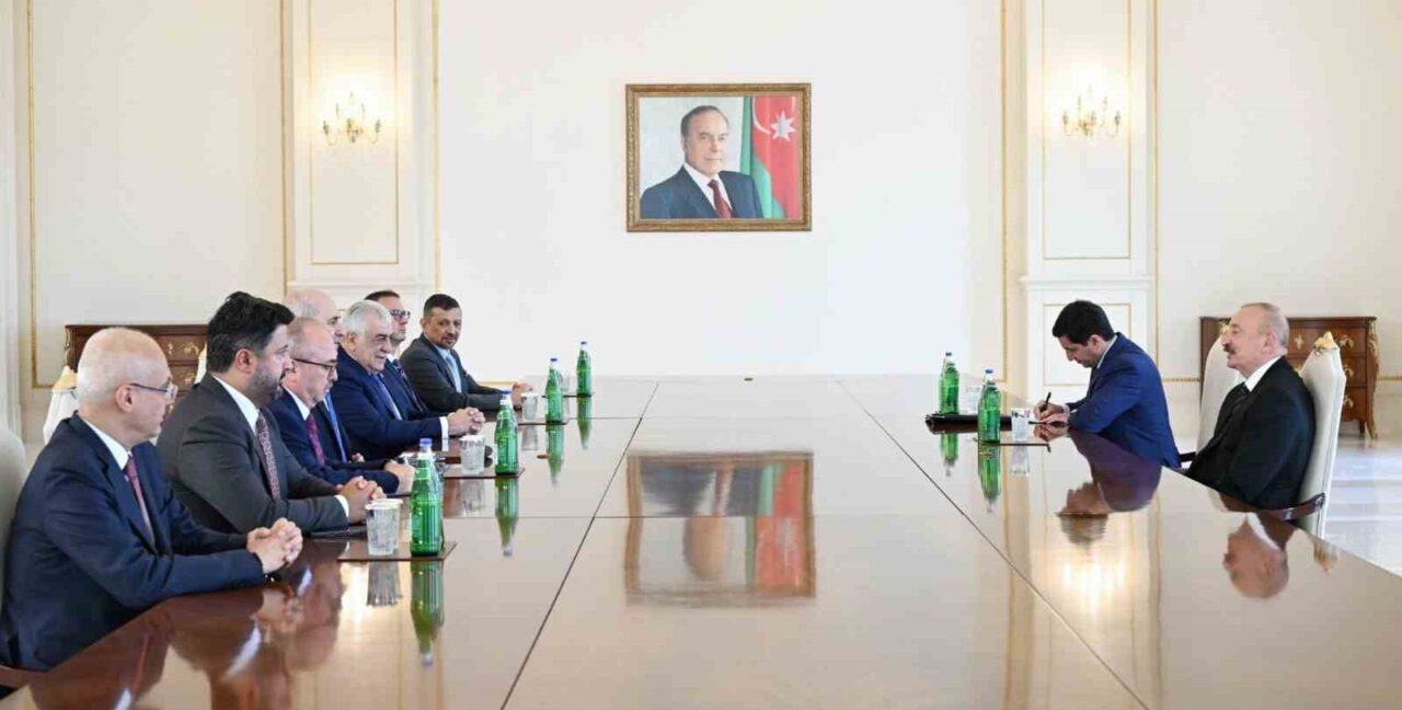 TBMM Başkanı Kurtulmuş, Azerbaycan Cumhurbaşkanı Aliyev tarafından kabul edildi