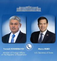 Kazakistan Dışişleri Bakanı Koşerbayev, ABD’li mevkidaşı Rubio ile Hazar Boru Hattı Konsorsiyumu saldırılarını görüştü