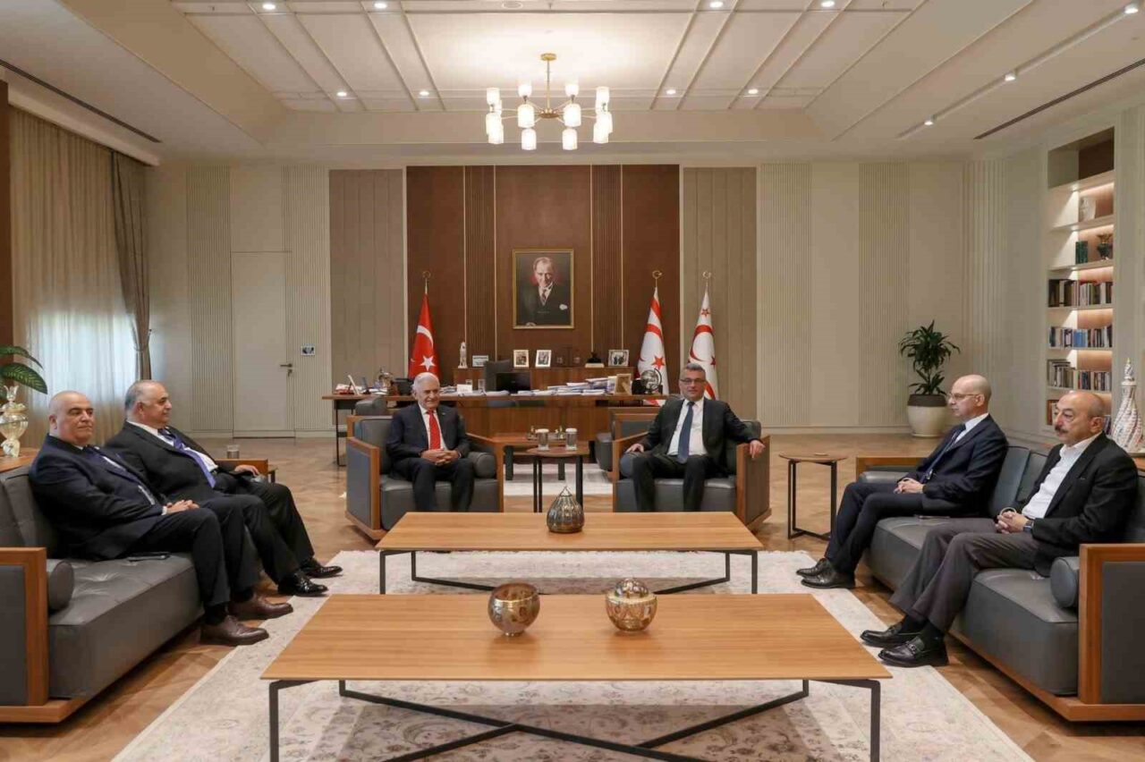 KKTC Cumhurbaşkanı Erhürman, TDT Aksakallar Konseyi Başkanı Binali Yıldırım ile görüştü